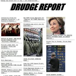 Drudge Report Website sneak Peek View