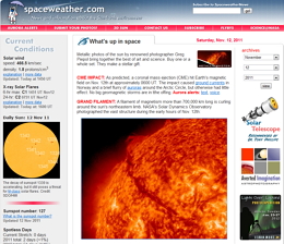 Spaceweather website sneak peek